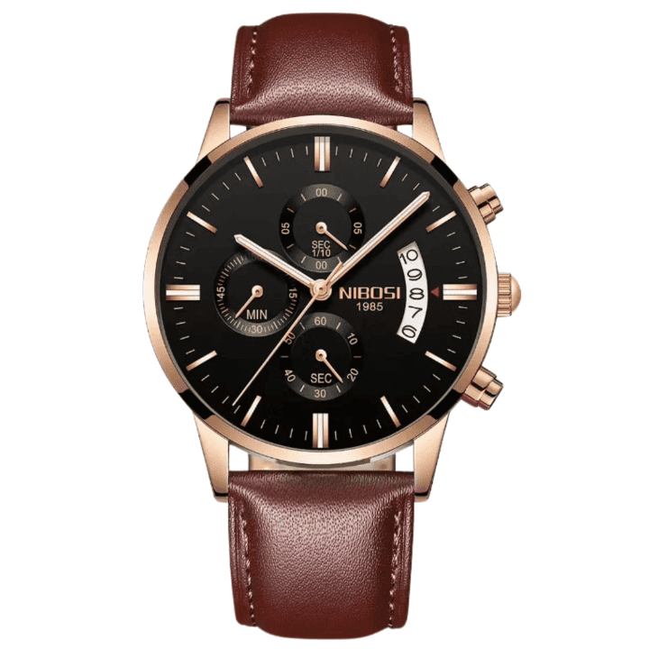 Nibosi Classic Men's Watch - Leather Strap