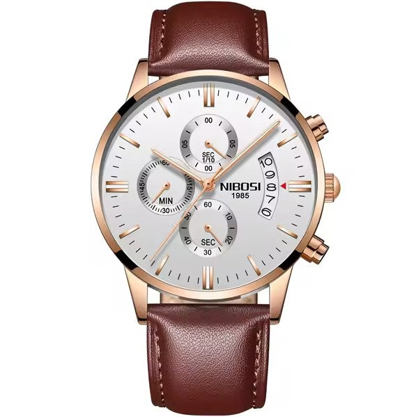 Nibosi Classic Men's Watch - Leather Strap