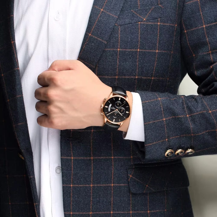 Nibosi Classic Men's Watch - Leather Strap